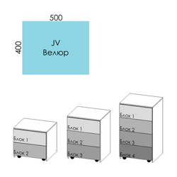 500х400, h1200 J-Box "Велюр" - H2033 ST10 Дуб Хантон тёмный