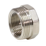 Футорка латунь никель Ду 15х8 (1/2"х1/4") НР/ВР VALFEX VF.581.N.012.014