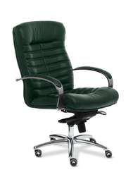 Кресло для руководителя Orion Chrome B зеленая кожа