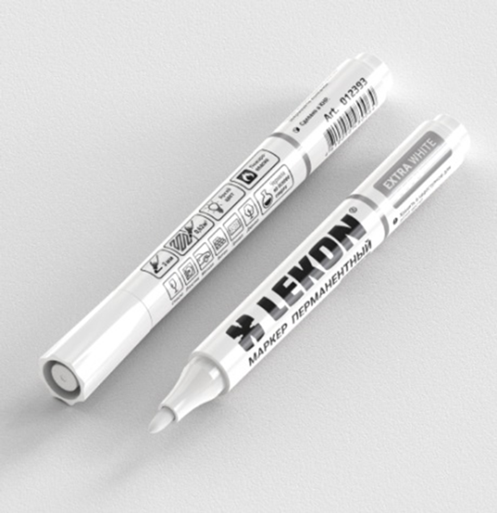 Маркер LEKON EХTRA WHITE перманентный Белый 10/60/1200