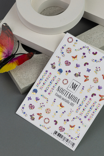 Nogtemoda Наклейки для ногтей Combi Metallic 081