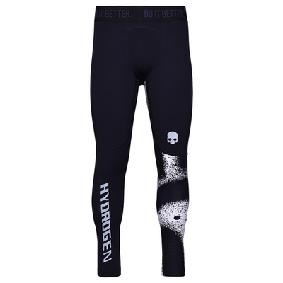 Мужские теннисные штаны Hydrogen Spray Leggings - white/black