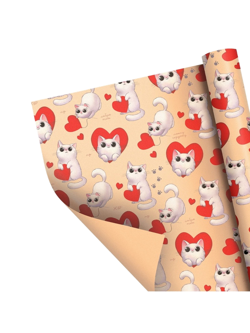 Бумага упаковочная "Моему сердечку", 50×70 см