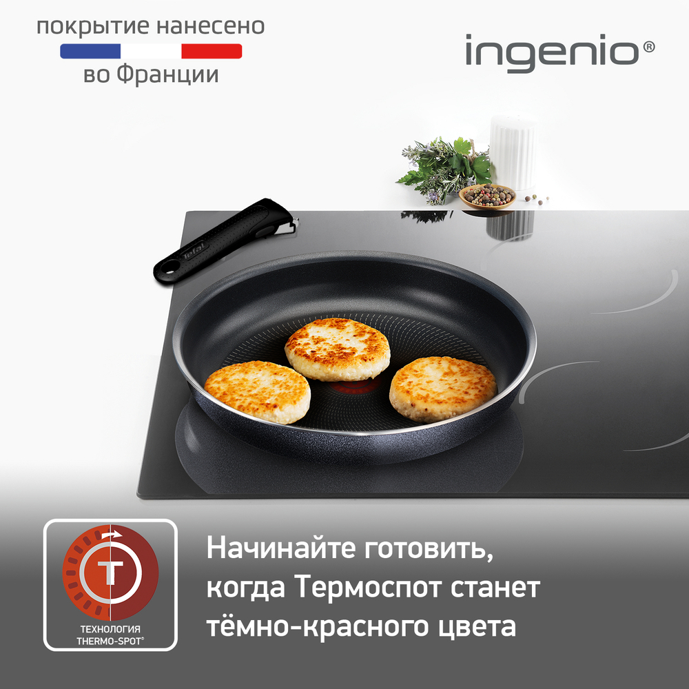 Набор посуды Tefal Ingenio Twinkle Grey 10 предметов 04180860