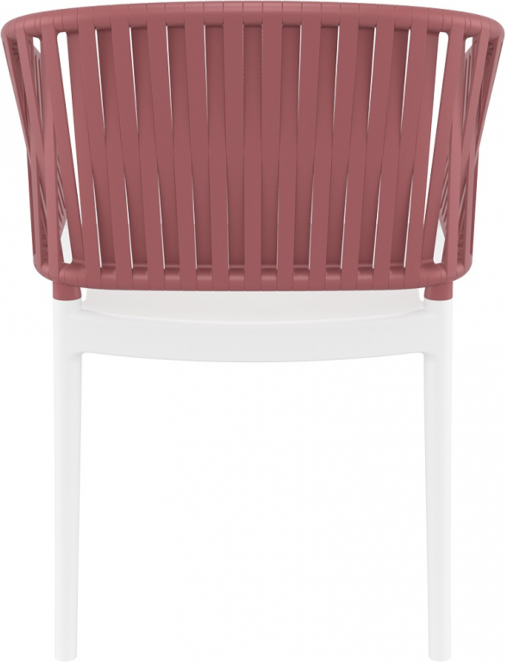 Кресло пластиковое с подушкой Siesta Contract Portofino, белый, марсала, бежевый