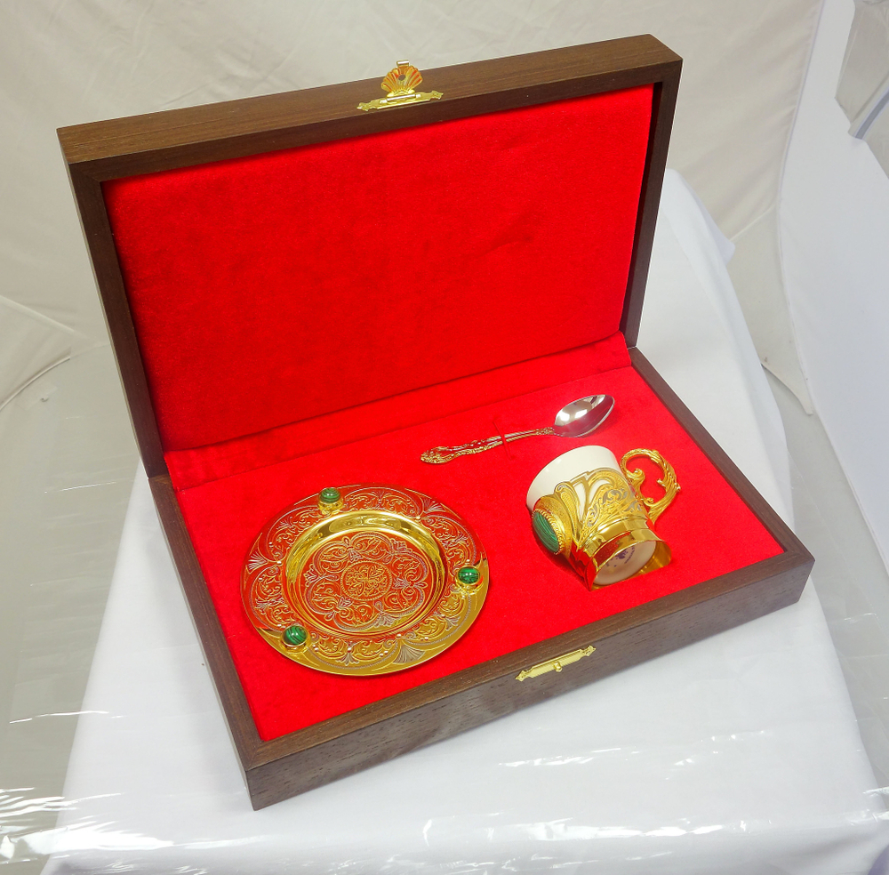 Кофейный набор "Малахит"