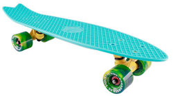 Скейтборд пластиковый Fishboard23 print (mini) blue
