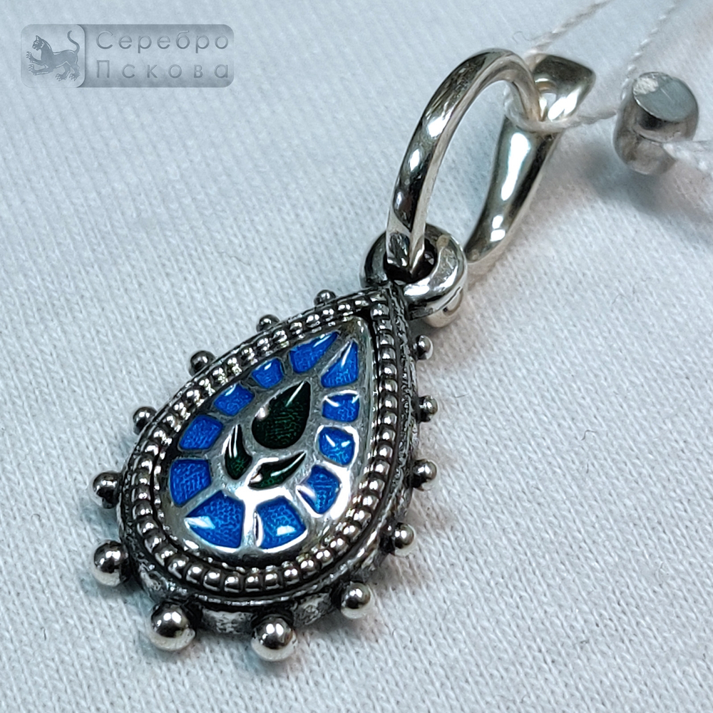 Серьги "Крин" горячая эмаль