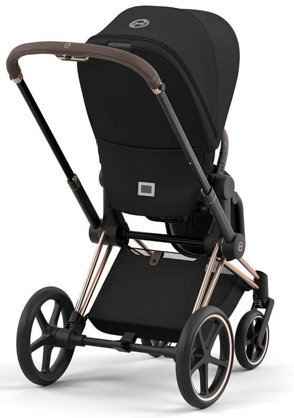 Коляска 3 в 1 Cybex Priam IV Rosegold complete и автокресло Aton S2 i-Size Ocean Blue Sepia Black