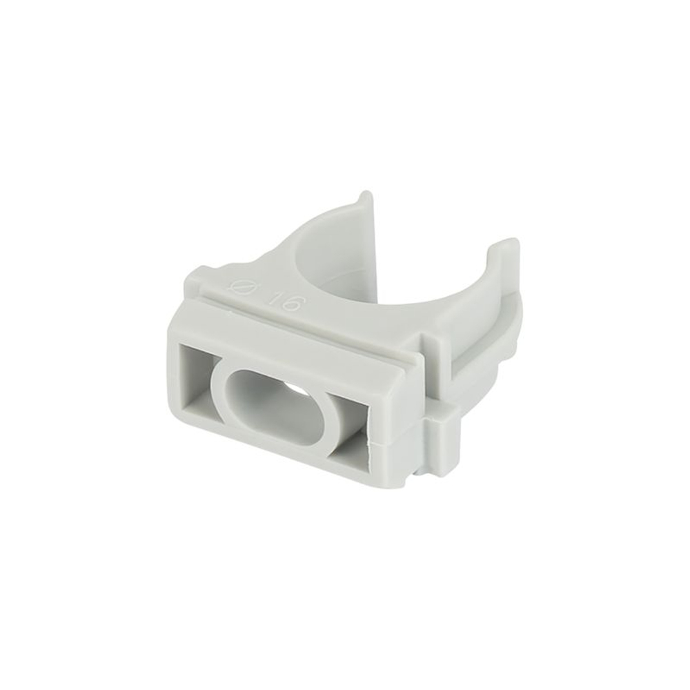 Крепеж-клипса для трубы 16 мм серая 10 шт