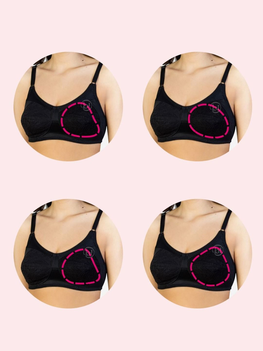 Бюстгальтер без косточек после мастэктомии черный, р. 110D