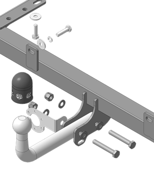 Фаркоп для Lada Kalina, Granta 2011- АвтоСтандарт.L102As