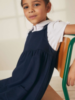 Сарафан школьный с ккарманами для девочки Next 839-825, Темно-синий