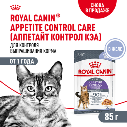 Royal Canin Appetite Control Care Аппетайт Контроль Кэа Корм влажный для взрослых кошек желе 85г