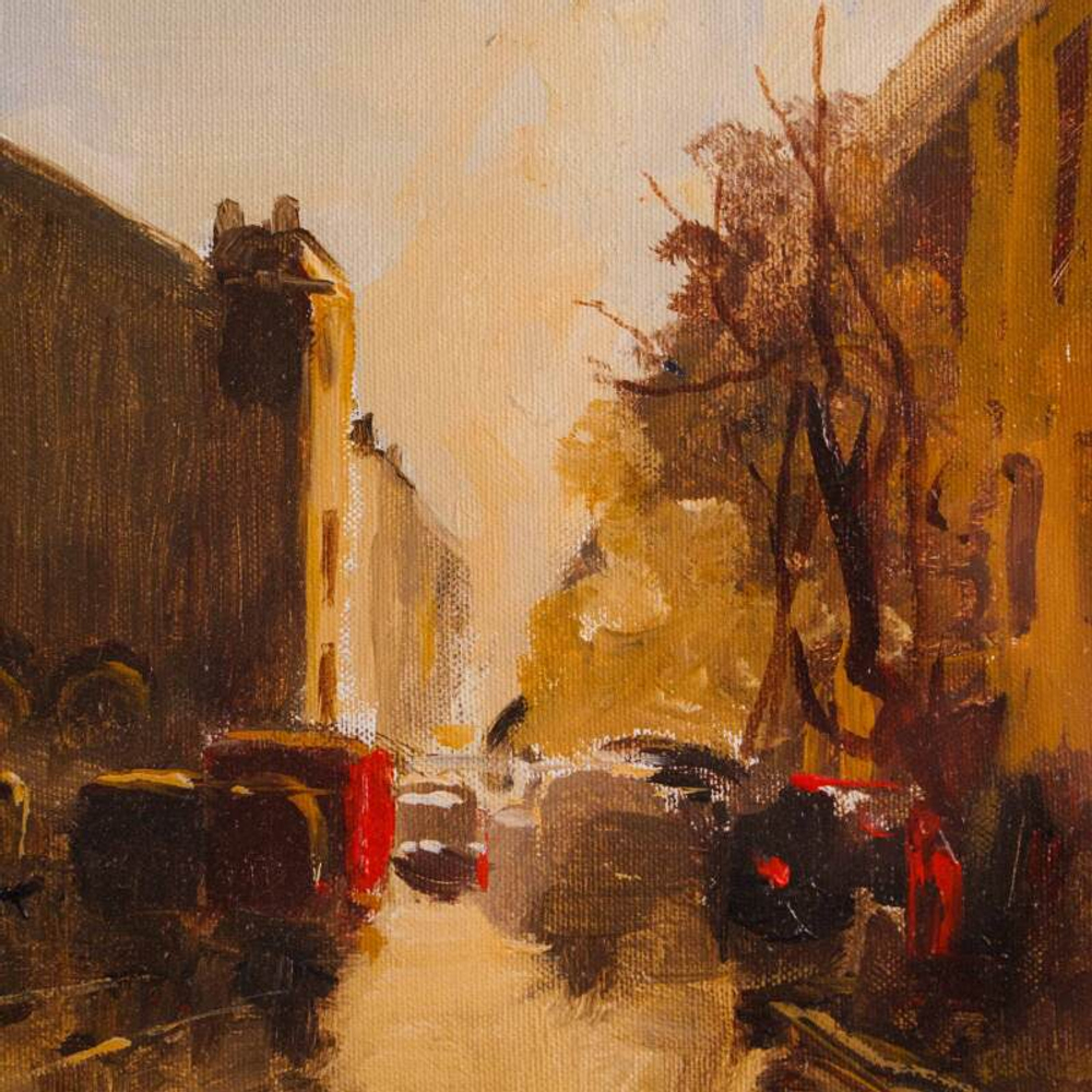 Картина «Город на закате»