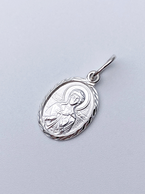 Образок из серебра/Без покрытия/С подвижным ухом/Лариса