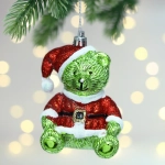 Елочная игрушка «Очаровательный мишка» 7*6*11 см, Салатовый