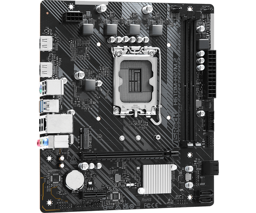 Материнская плата ASRock H610M-H2/M.2 LGA1700 2xDDR4 4xSATA 1xUM.2 2xHDMI mATX
