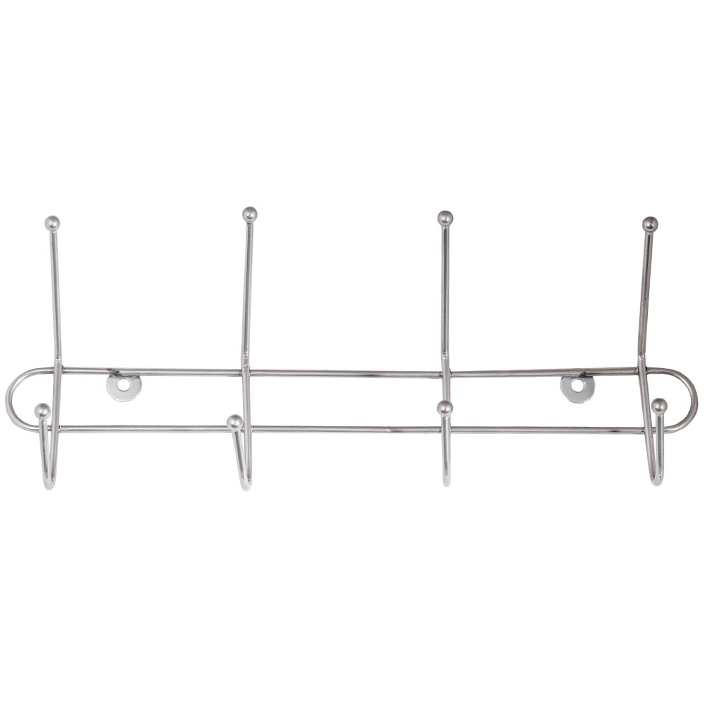 Вешалка овальная 2-х позиционная 4 крючка 35*8*13см хром, ВК4/1-350