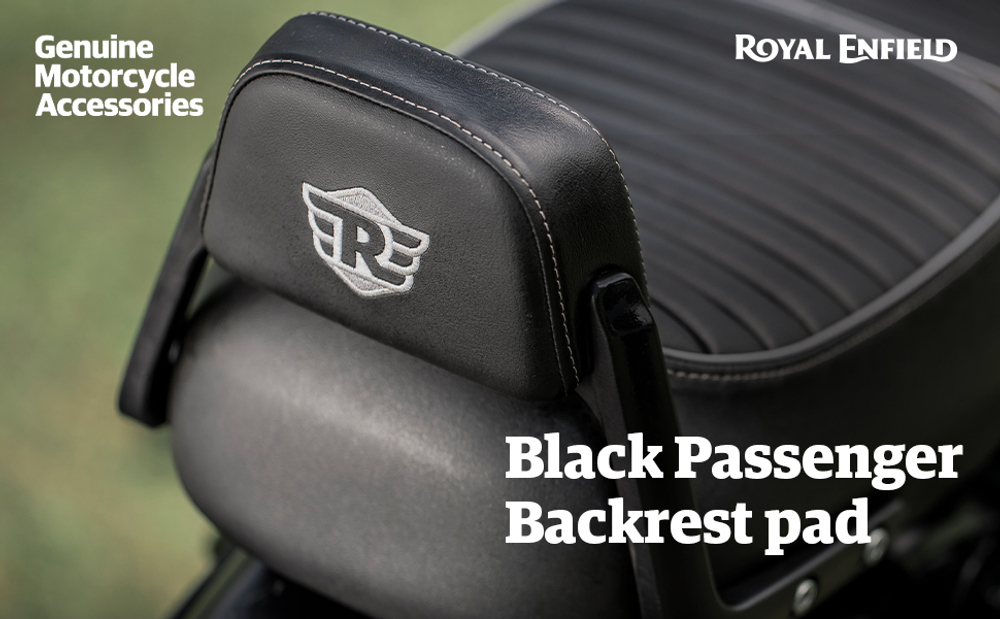 Подушка спинки пассажирского сиденья Royal Enfield, черного цвета, арт. KXA00097