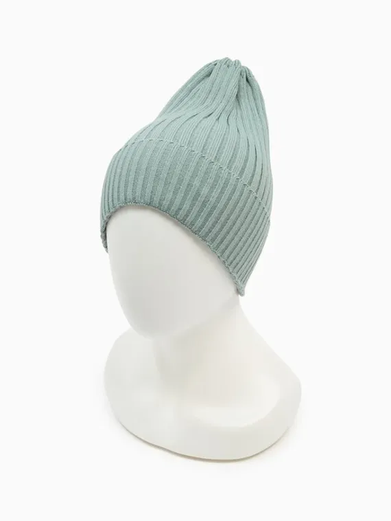 Шапка женская демисезонная, цвет оливковый, размер 52-56