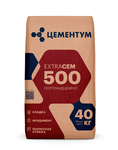 Цемент ЦЕМЕНТУМ (Holcim) М-500 по 40 кг (ЦЕМ II/В-К(Ш-И) 42.5Н/ExtraCEM)