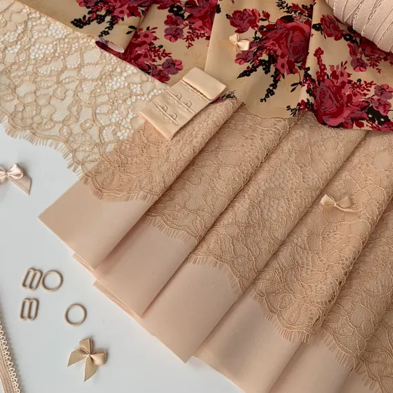 Кружево реснички бежевое (21*290 см)