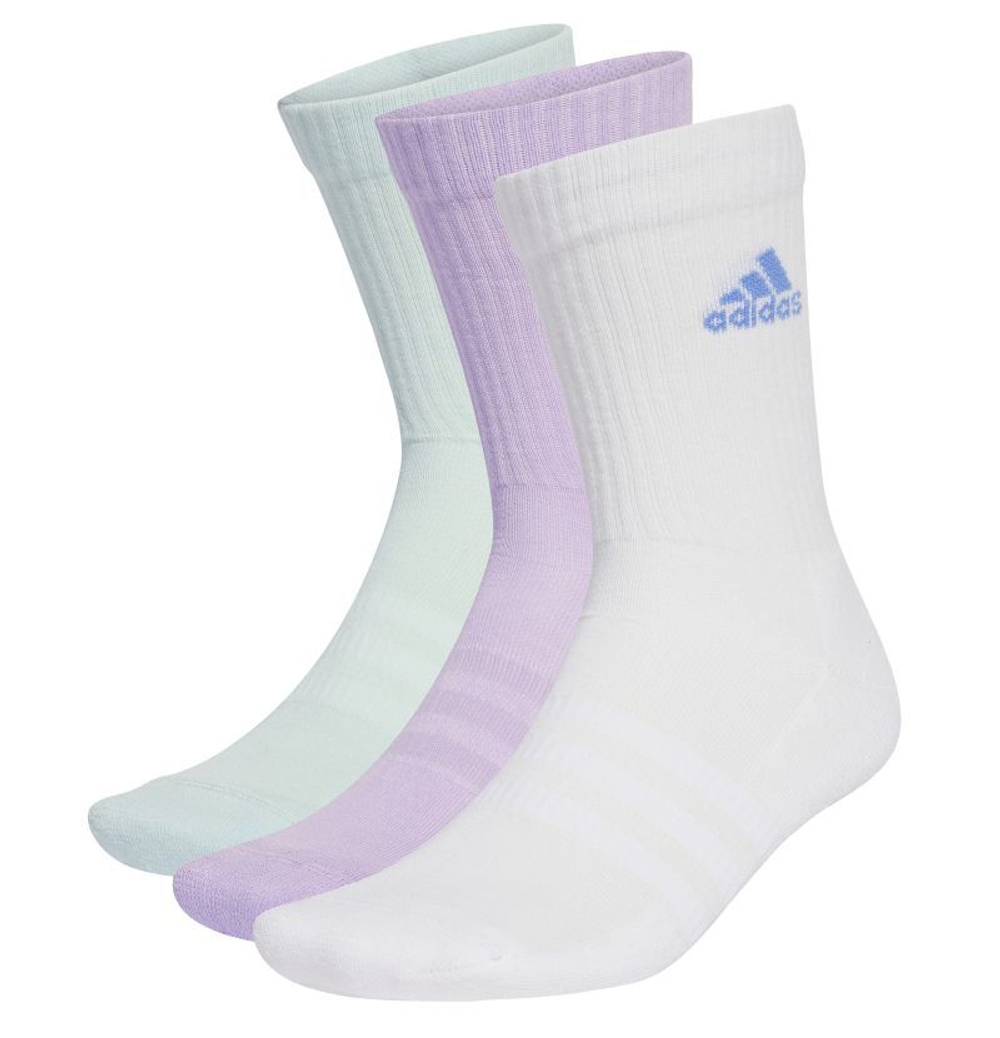 Теннисные носки Adidas Cushioned Crew 3P - пудровый сливовый/белый/ореол мяты