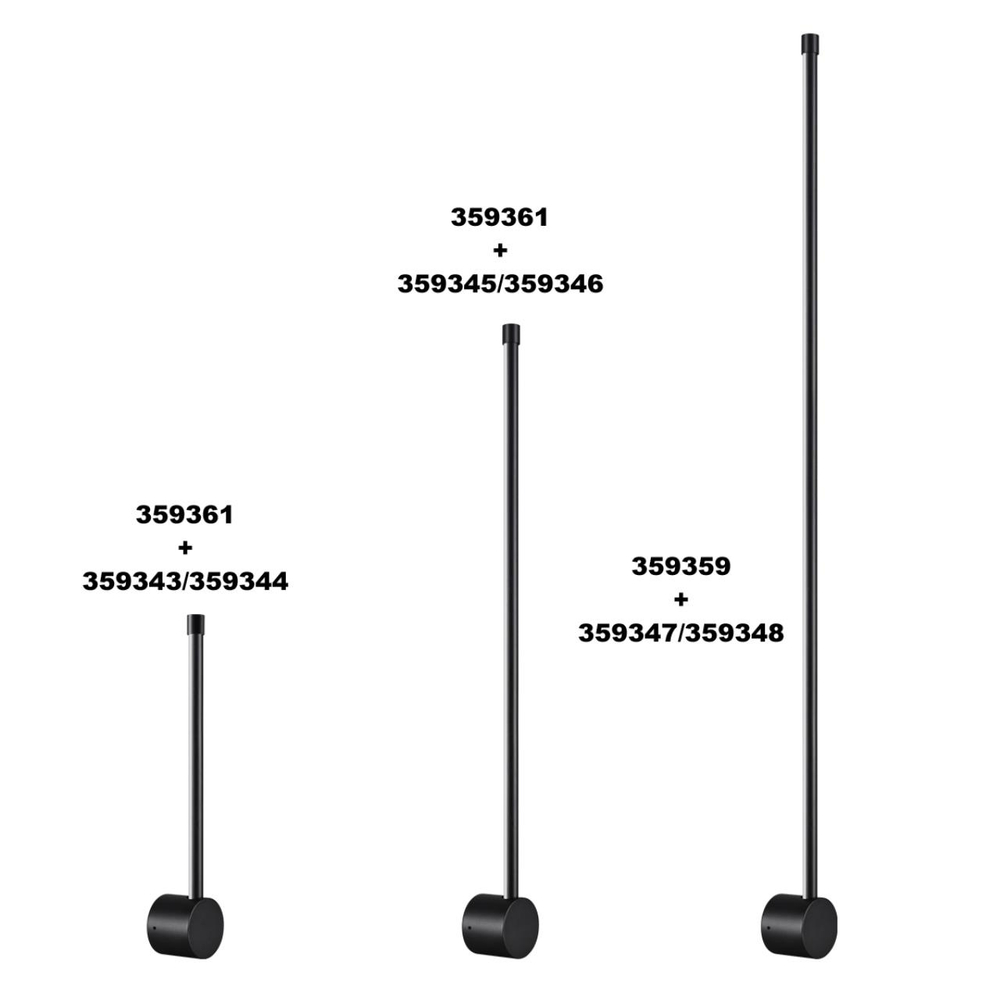 359361 KONST NT24 052 черный Корпус накладной с драйвером для настенного монтажа светильников 359343-359358 IP20 8-24W 170-265V VITZ