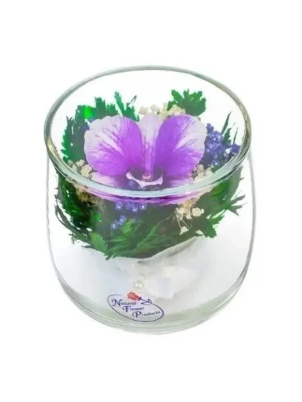 натуральные цветы в стекле, вакуум 05.21