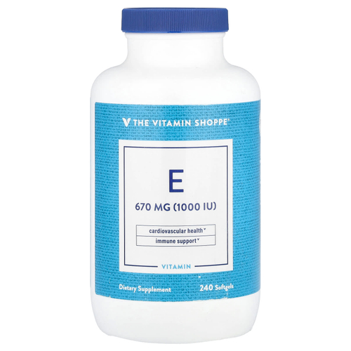 The Vitamin Shoppe, Витамин E, 670 мг (1000 МЕ), 240 мягких таблеток