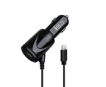 Автомобильная зарядка в прикуриватель ISA VC1-I5 со шнуром Ligtning 1.5метра (USB - 2A)
