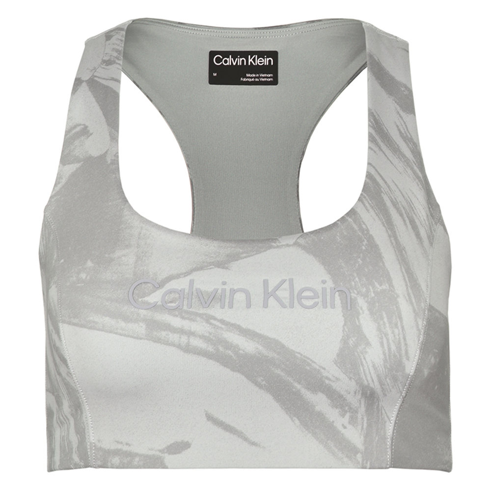 ТОП теннисный Calvin Klein Medium Support Bra (Print) - зеленый