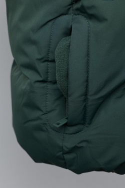 ZARA СТЕГАНЫЙ ПУХОВИК С КАПЮШОНОМ WATER REPELLENT, ЗЕЛЕНЫЙ