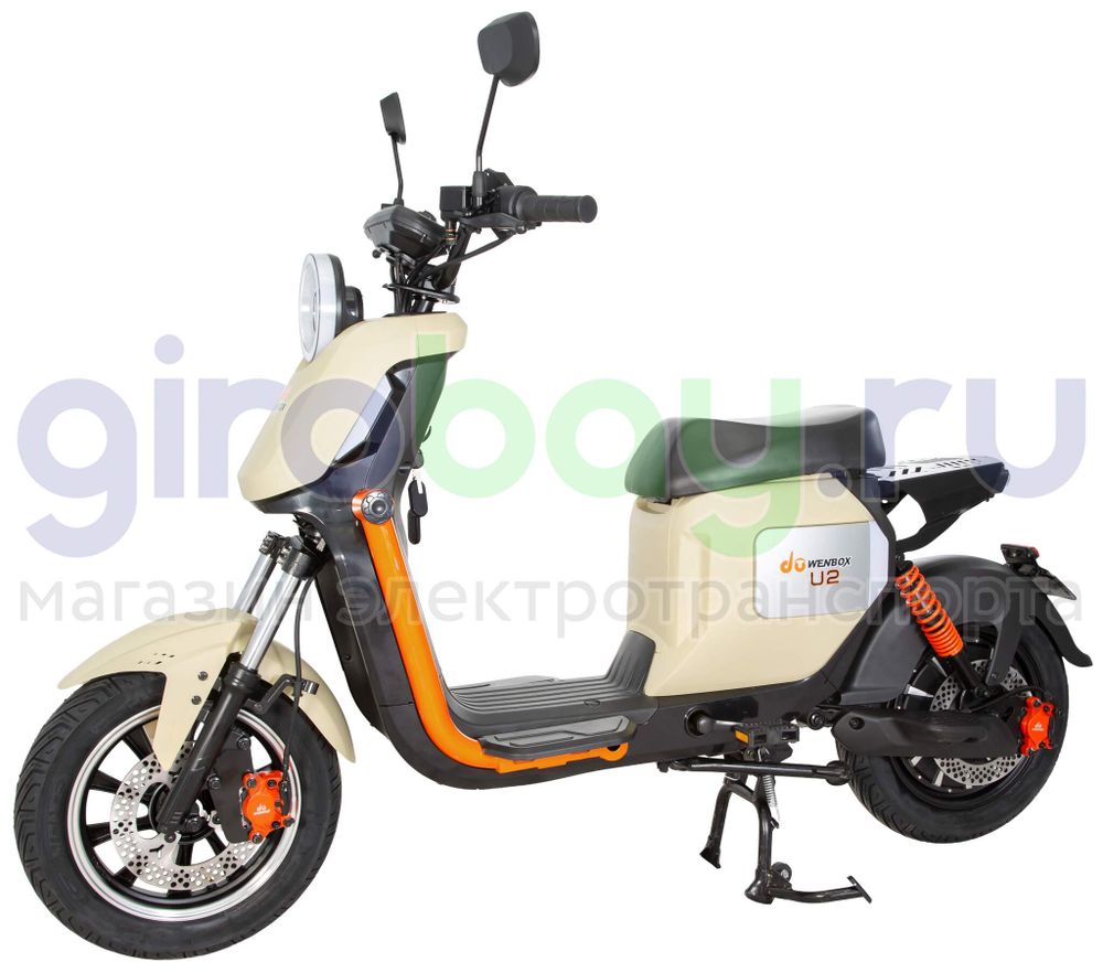 Электроскутер WENBOX U2 1500W (60V/45Ah) - Бежевый фото №1