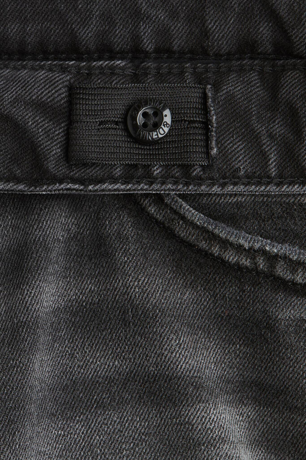 H&M Джинсы Baggy Fit Bootcut, черный