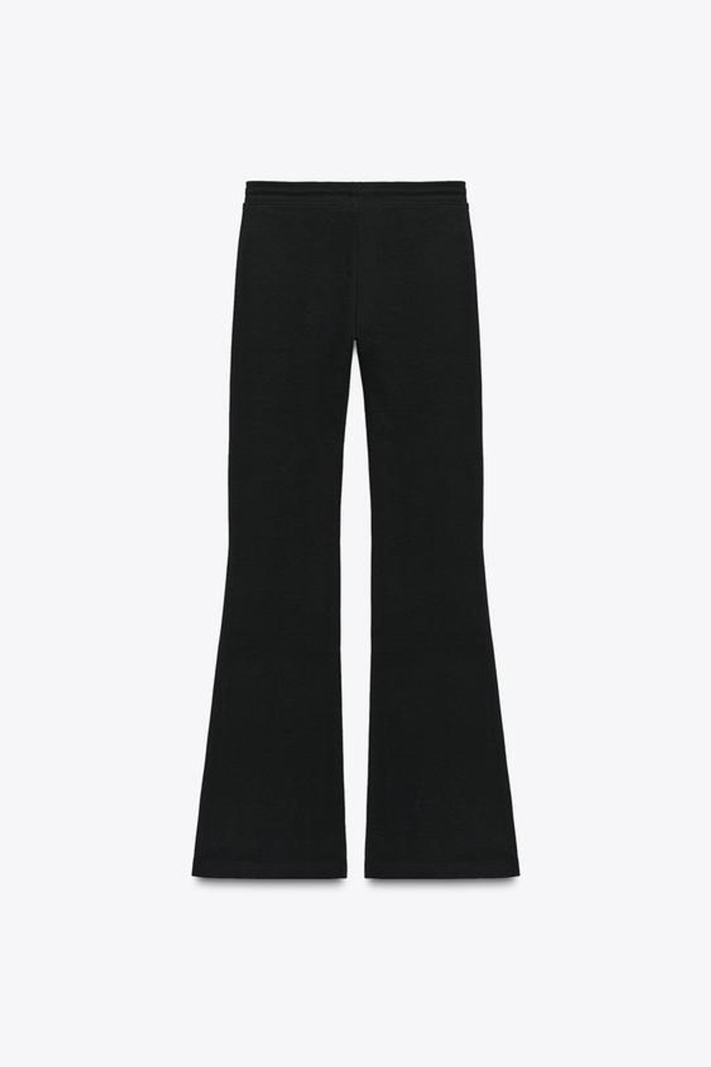 ZARA БРЮКИ-КЛЕШ ИЗ ИНТЕРЛОКА, ЧЕРНЫЙ