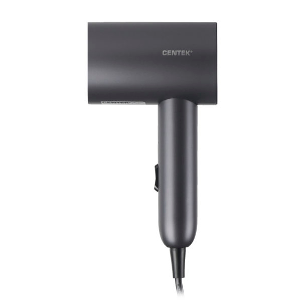 Фен Centek-2201 серый, 900Вт, 2 скорости, турмалин, ионизация, антистат.эффект, складная ручка