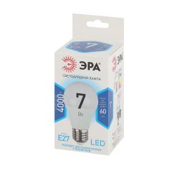 Лампочка светодиодная ЭРА STD LED A60-7W-840-E27 E27 / Е27 7Вт груша нейтральный белый свет