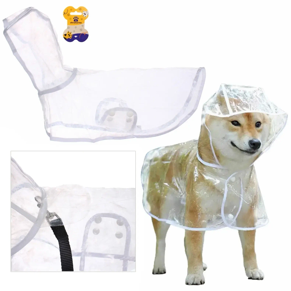 Дождевик для мелких пород собак «KOMFORT», прозрачный, р S