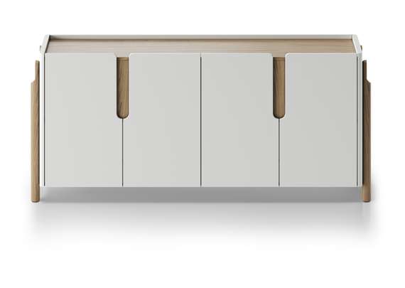 Комод Basic 4 двери ширина 180 см (белый)