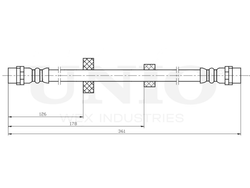 Шланг тормозной передний UNIO BRH-10022