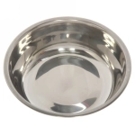 Миска металлическая «Колор-Волна» 250мл 19*16*5см на пластиковой подставке,цвет розовый