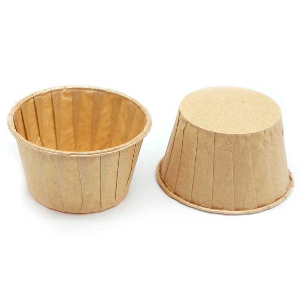 Формы бумажные с ламинацией «Маффин» 50х40 мм (Крафт) 100 шт