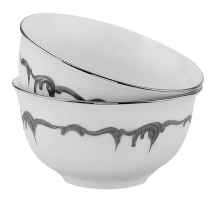 Lenardi 666-404 Набор из 2 салатников 9см ARGENTO в под.уп.(х12)Фарфор