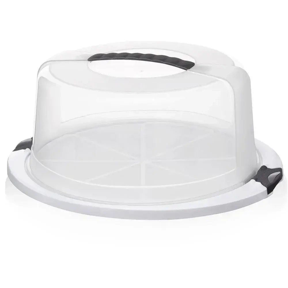 Контейнер для выпечки круглый, белый/прозрачный