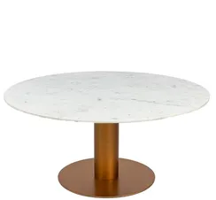 Кофейный столик Slender, Ø90х40 см, белый мрамор