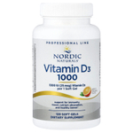 Nordic Naturals, витамин D3, 1000 мкг (1000 МЕ), 120 капсул