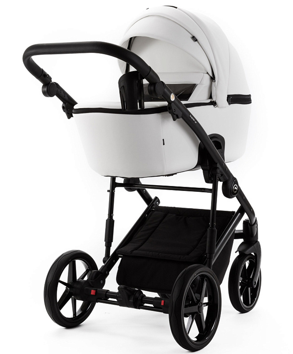 Детская коляска Adamex Mobi Deluxe New 2 в 1 MN-SA1 (БЕЛАЯ КОЖА)