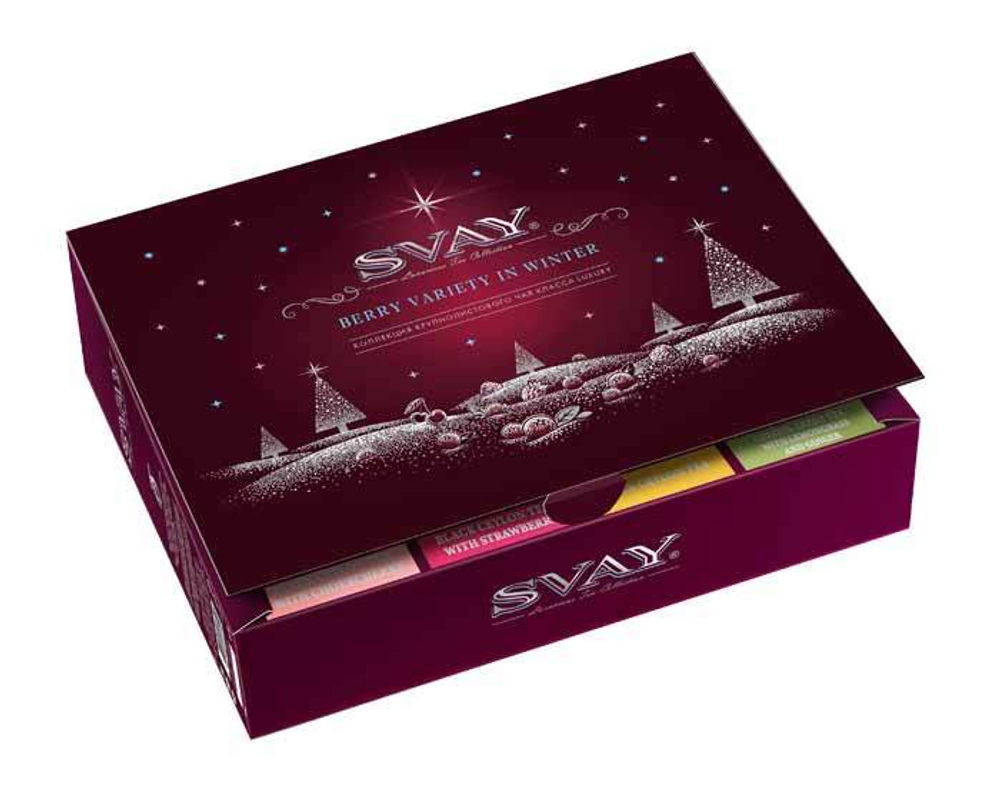 Подарочный набор 8 видов чая Svay Berry Variety in Winter, 48 пак/уп